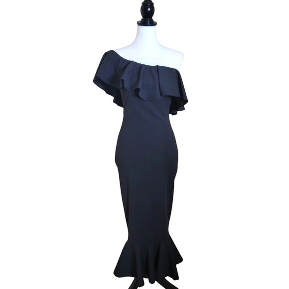 Mermaid Dress, Size Large, Black, Off the Shoulder - Picture 1 of 12